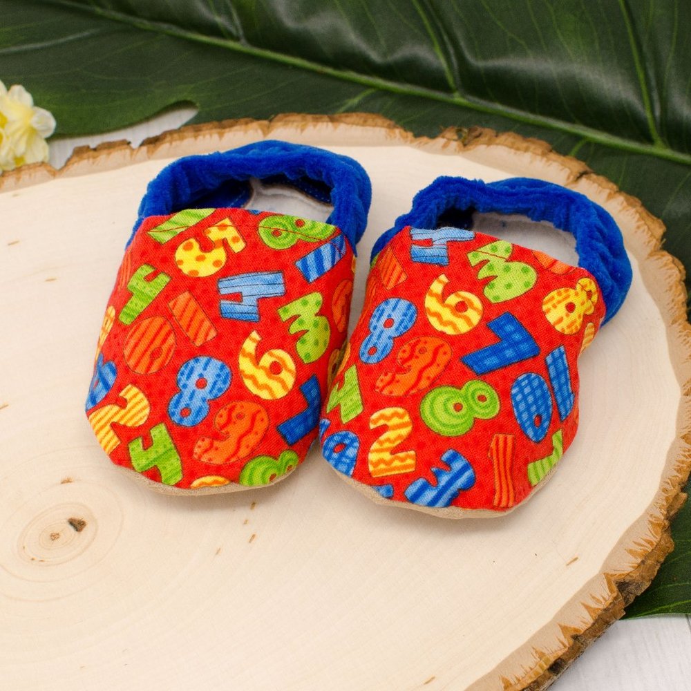 Red Numbers Soft Sole Baby Shoes